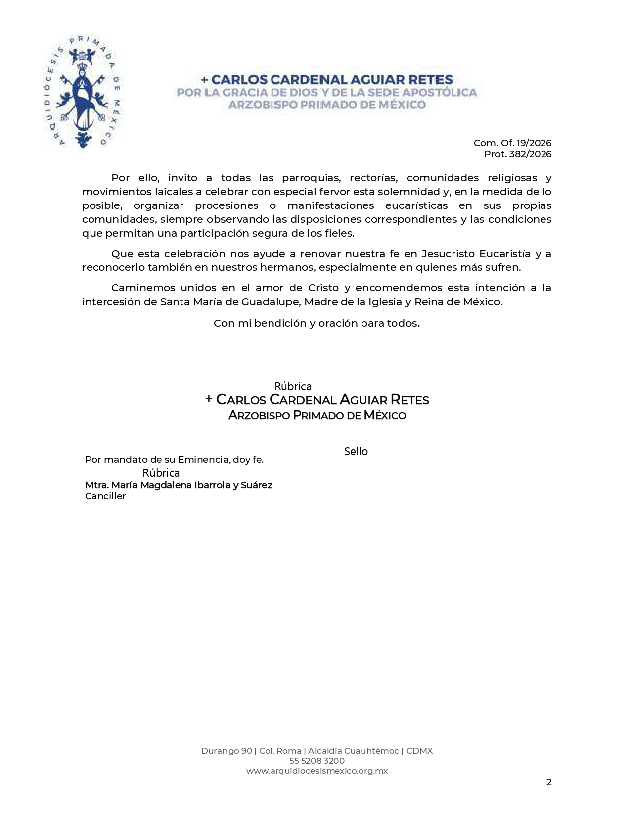 Com.Of.19 2026 Cancelación de la Procesión del Corpus sf compressed page 0002